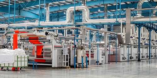 Industrial process cooling equipment and pipework