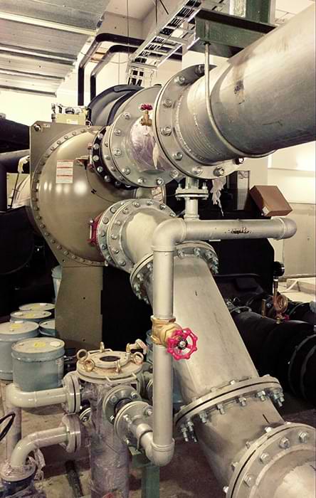 Process heating circuit with stainless piping and instrumentation