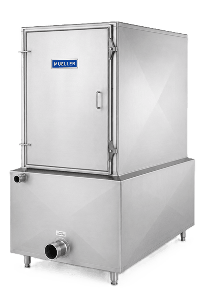 Mueller 3x3 falling film chiller with its integral 73 gallon insulated tank