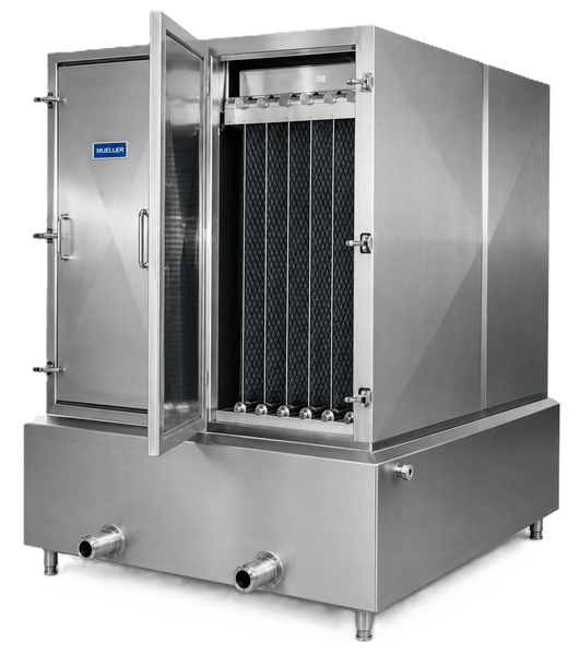 Falling film chiller cabinet with Temp-Plate evaporator plates